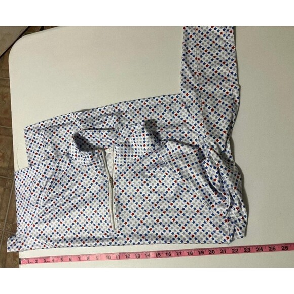 Lady Hagen Women’s XXL Quarter Zip Golf Shirt Blue Red Stars Patriotic Top USA - Picture 6 of 7